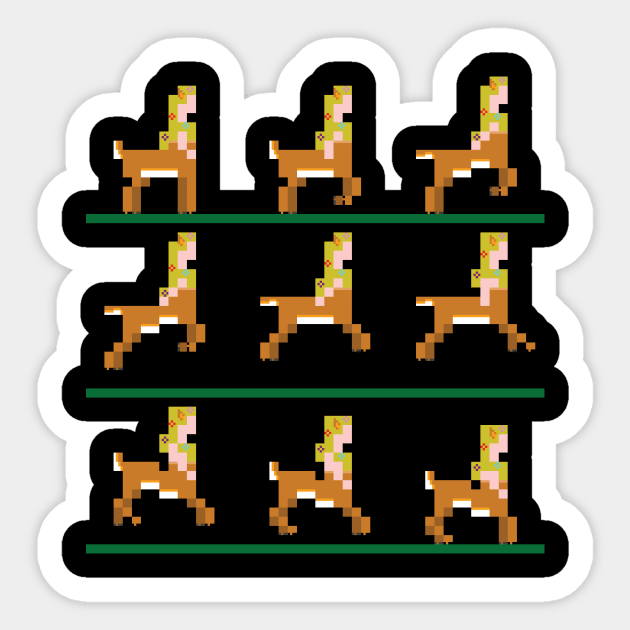 Leaping Cervitaur (Orange Fur) Sticker by Malkil